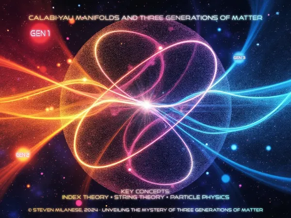 Unveiling the Mystery of Three Generations of Matter: Analyzing the Role of a Six-Index Calabi-Yau Manifold Across Space-Time